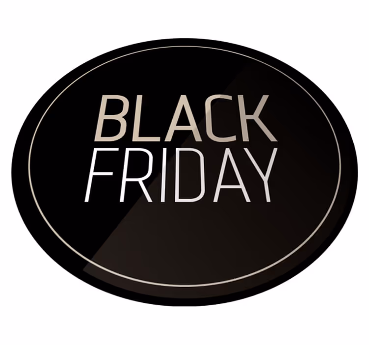 Tapis vinyle rond Black Friday - TenStickers