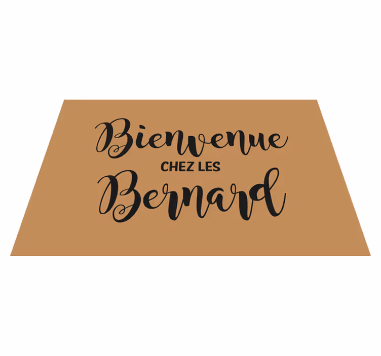 Tapis vinyle entrée bienvenue à la maison - TenStickers