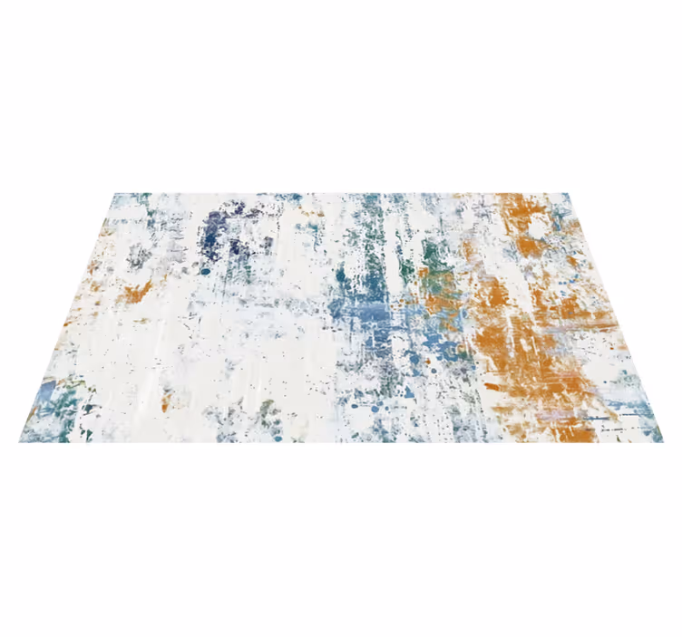 Tapis vinyle salle à manger motif effet texturé abstrait - TenStickers
