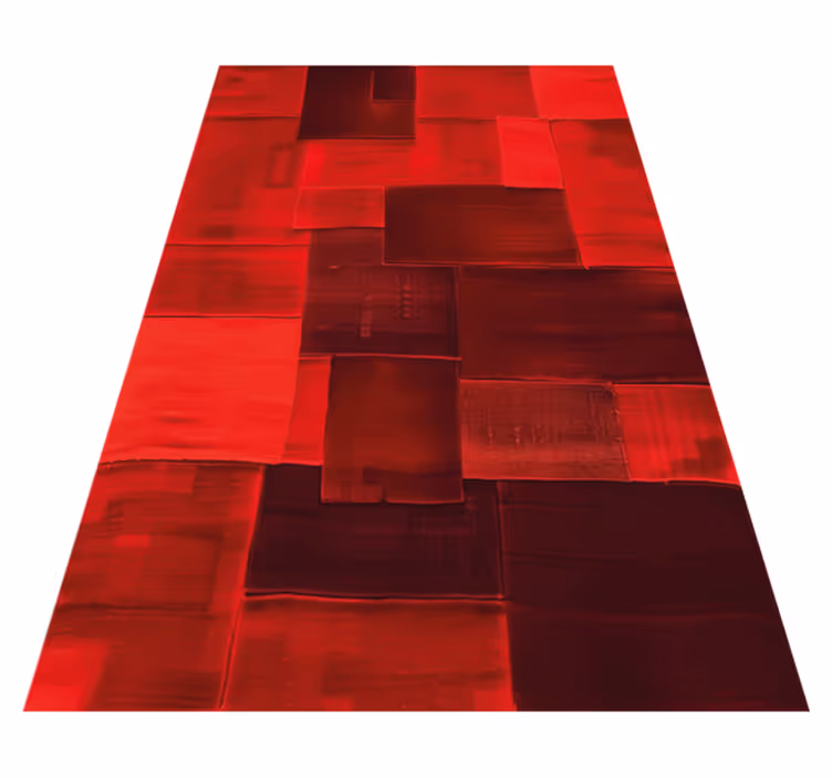 Tapis vinyle rouge motif reconstitué - TenStickers