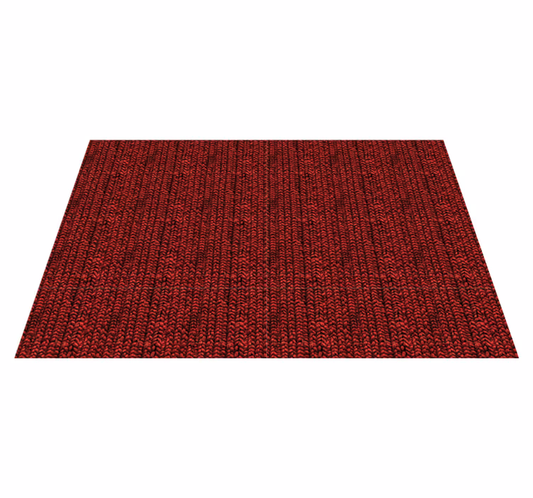 Tapis vinyle rouge effet laine texturé - TenStickers