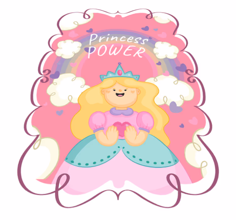 Tapis vinyle pour enfants tapis de jeu pouvoir de princesse - TenStickers