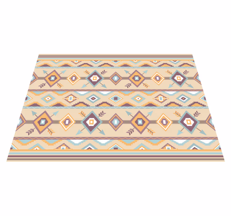 Tapis vinyle beige berbère ethnique - TenStickers