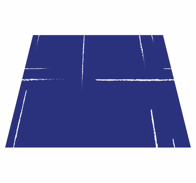 Tapis vinyle bleu motif de lignes moderne - TenStickers