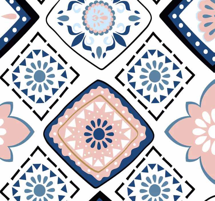 Papier peint carreaux de ciment élégance de motifs - TenStickers