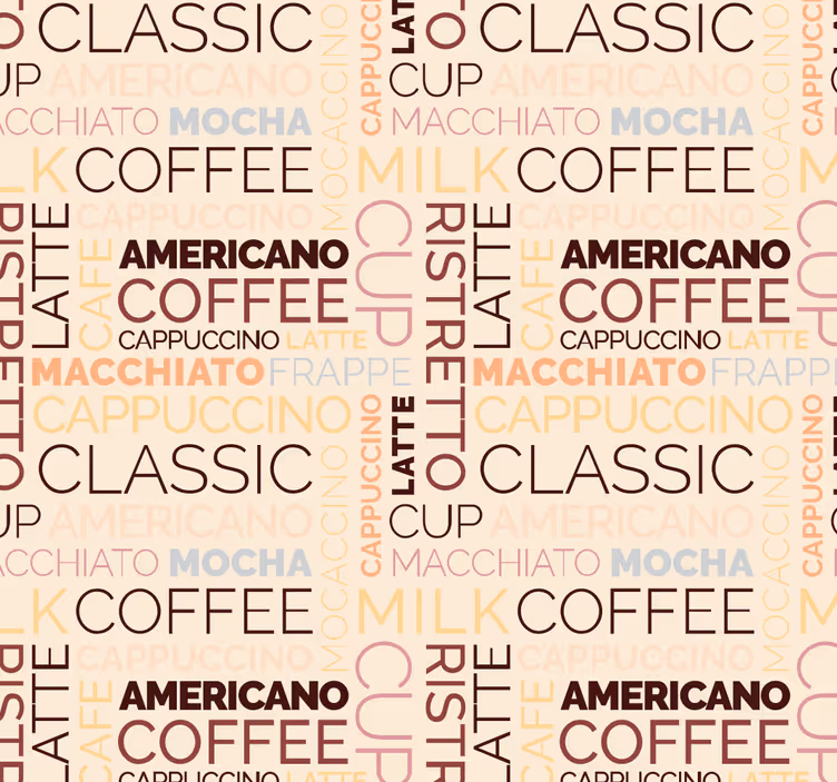 Papier peint texte délice typographique - TenStickers