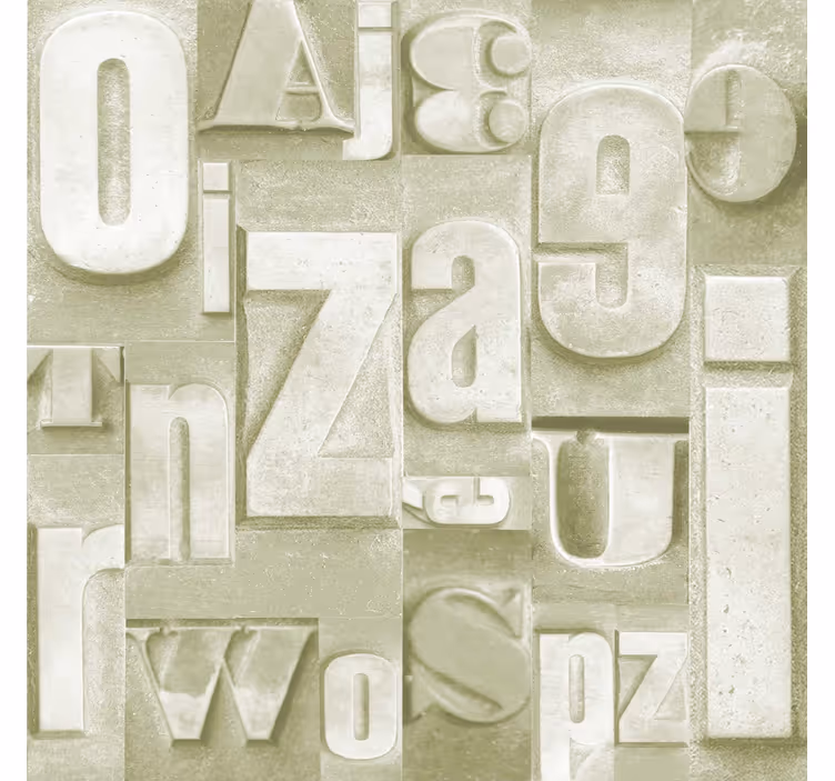 Papier peint texte style industriel 3d - TenStickers