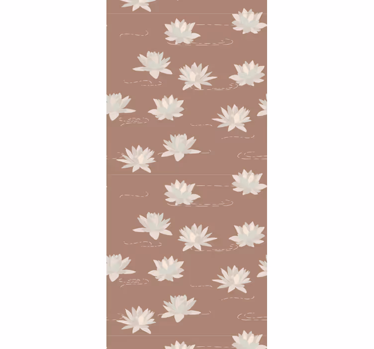 Papier peint floral motif Éclosion de lotus - TenStickers