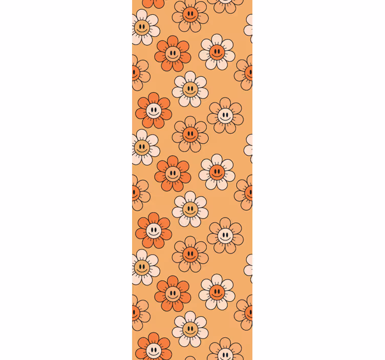 Papier peint floral motif floral souriant - TenStickers