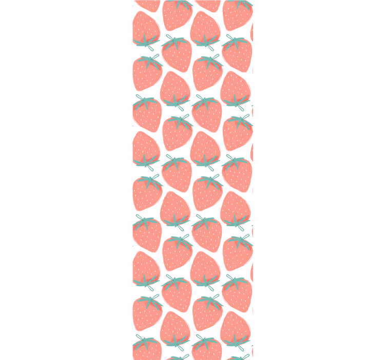 Papier peint cuisine motif à motifs de fraises - TenStickers