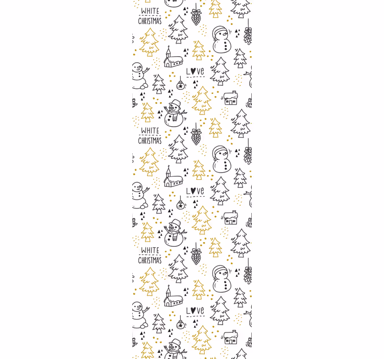 Papier peint Noël scène hivernale festive - TenStickers