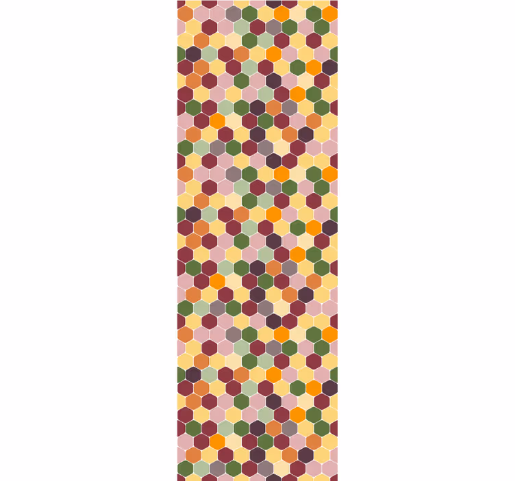 Papier peint carreaux de ciment petits hexagones colorés - TenStickers