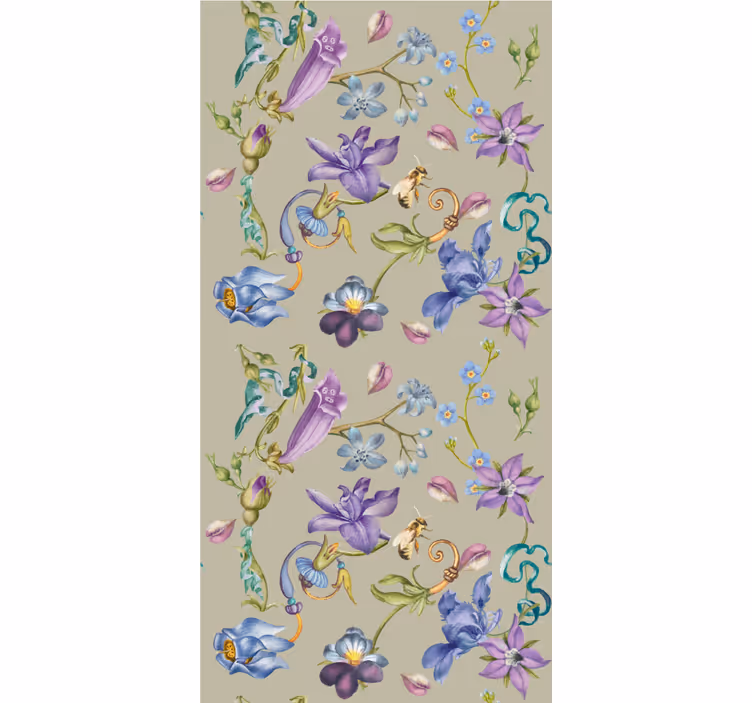 Papier peint floral design de fantaisie florale - TenStickers