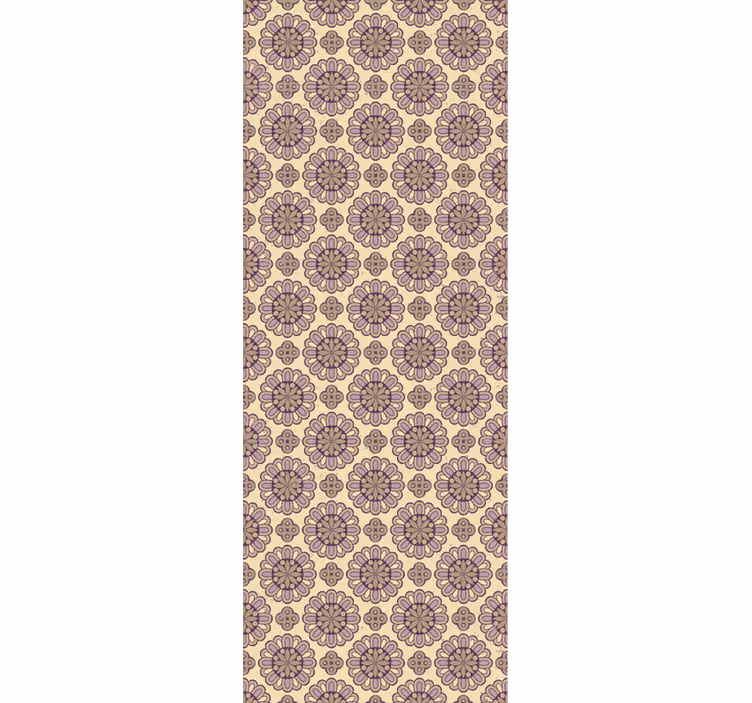 Papier peint fleuri motif beige orné - TenStickers