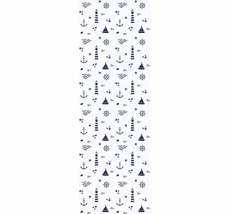 Papier peint chambre enfant éléments nautiques nordiques - TenStickers