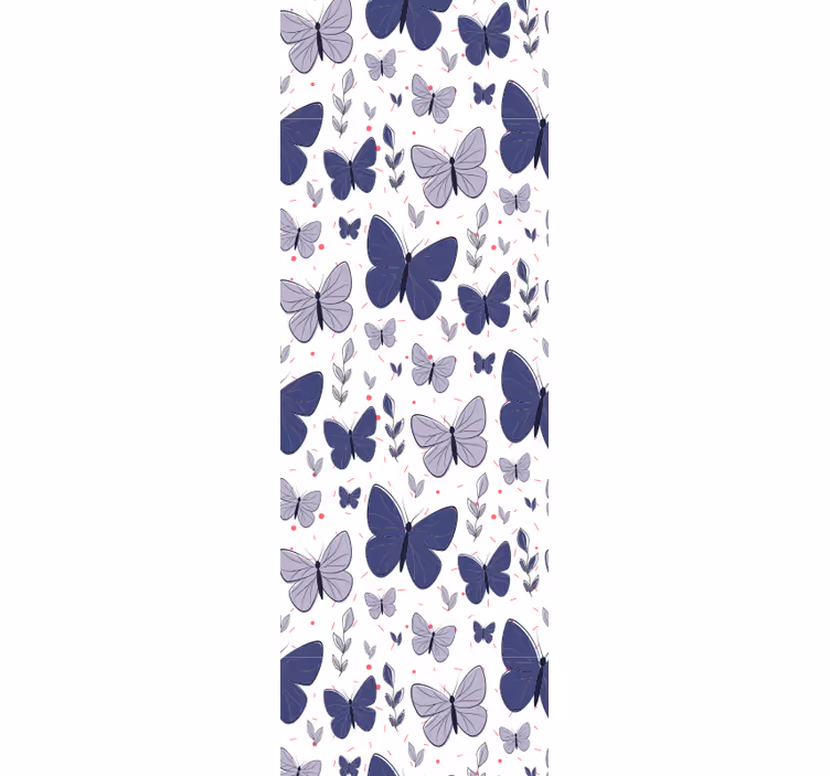 Papier peint papillons ailes violettes flottantes - TenStickers
