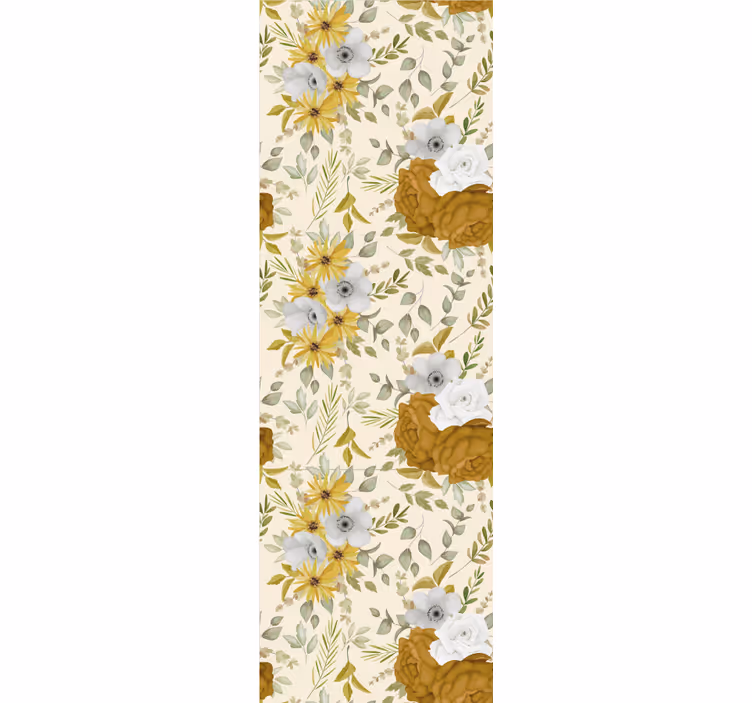 Papier peint floral floraisons de nidification - TenStickers