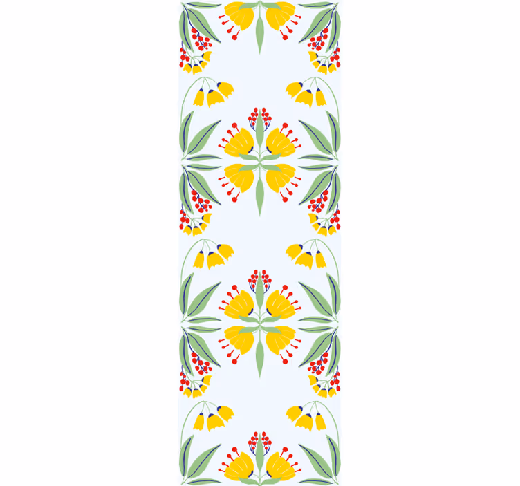 Papier peint floral composition florale jaune - TenStickers