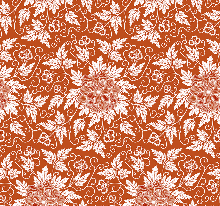 Papier peint fleuri charmant présentoir beige - TenStickers