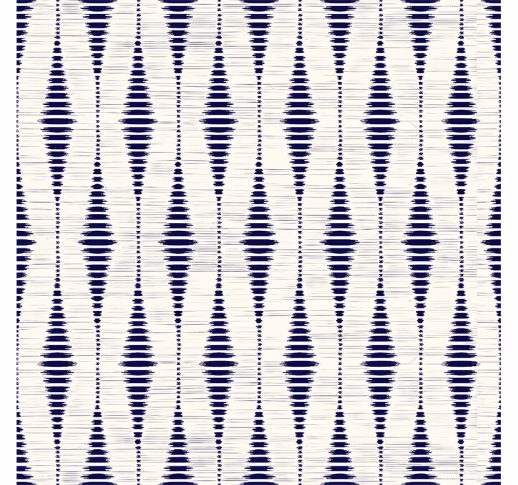 Papier peint géométrique rabaul ikat bleu marine - TenStickers