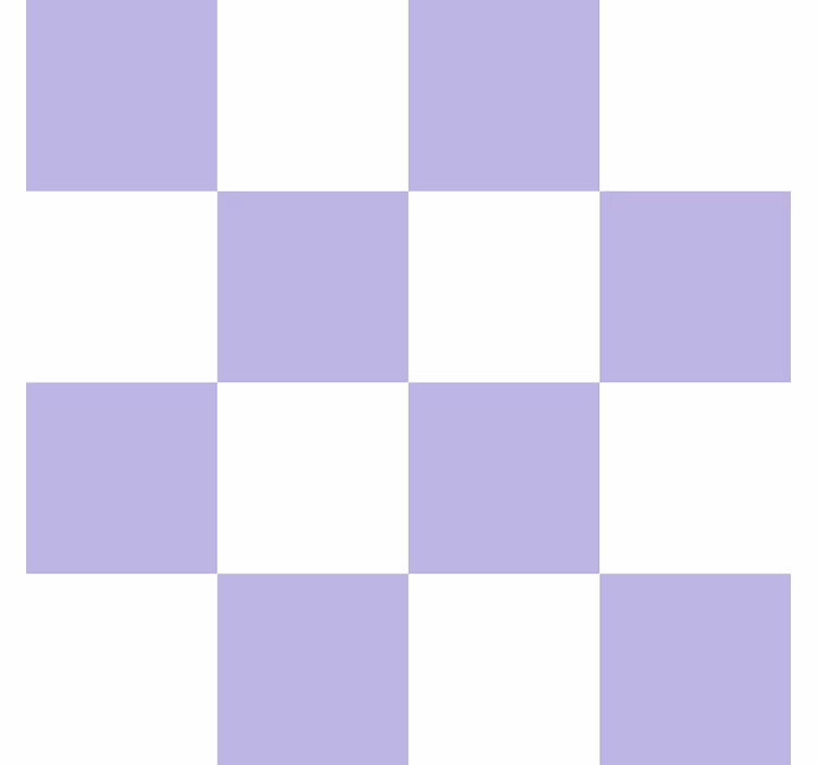Papier peint carreaux de ciment motif blanc et violet - TenStickers
