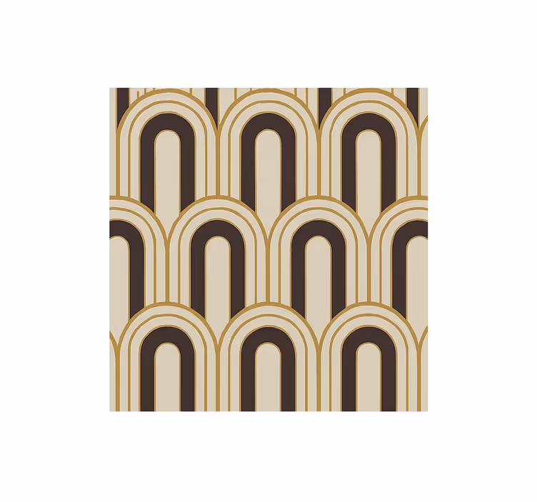 Papier peint vintage arches art déco des années 1970 - TenStickers