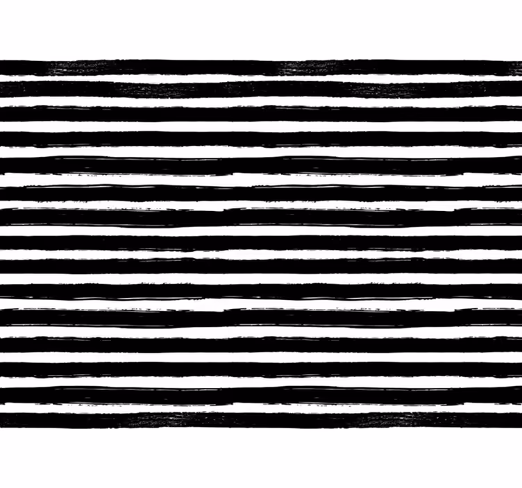 Papier peint lignes horizontales rayures noir et blanc - TenStickers