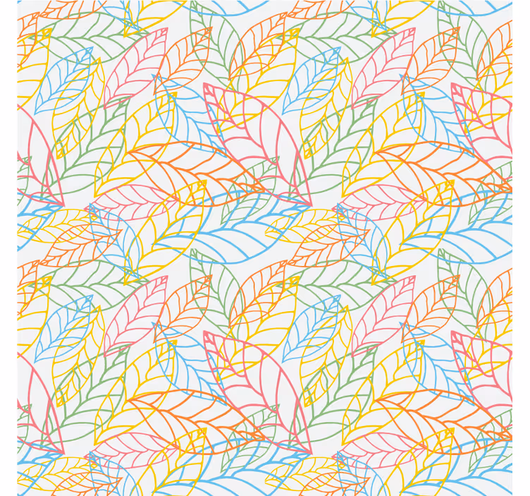 Papier peint nature éléments de feuilles vibrantes - TenStickers