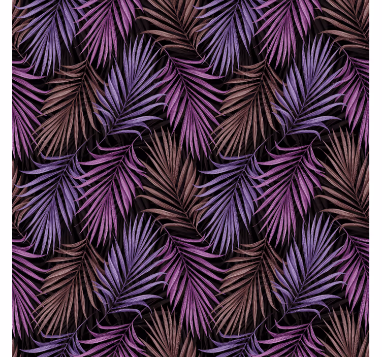 Papier peint nature motif feuilles violettes - TenStickers