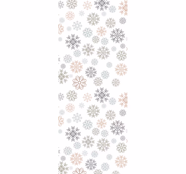 Papier peint noël motif flocons de neige beige - TenStickers