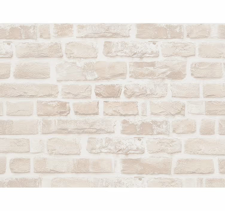 Papier peint salon brique blanche factice - TenStickers