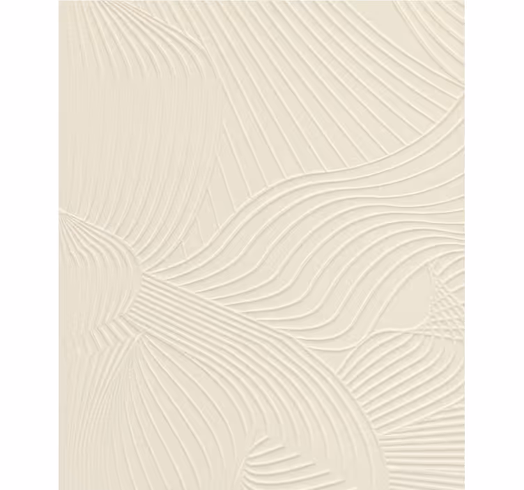 Papier peint salon crème ondulé en relief - TenStickers