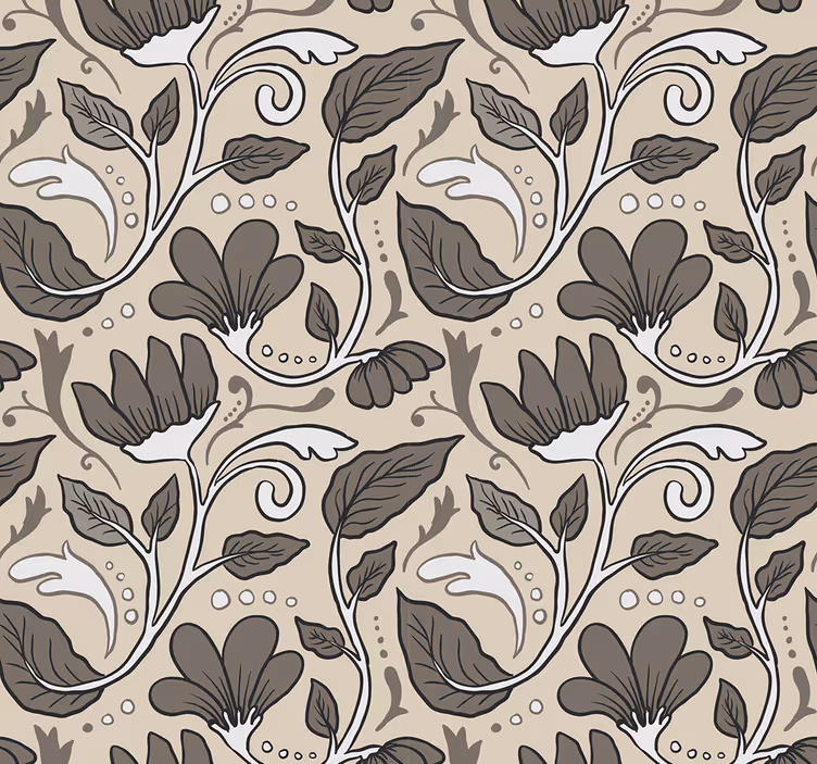 Papier peint chambre floral vintage - TenStickers