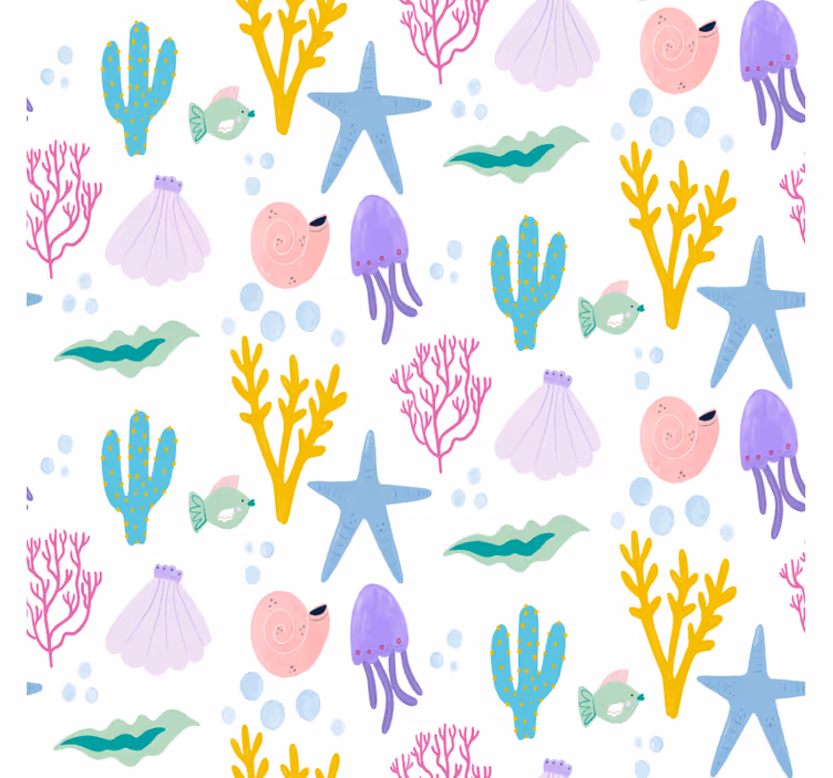 Papier peint chambre dessin sous-marin enfant - TenStickers