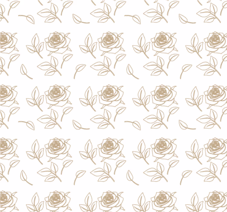 Papier peint chambre motif rose détaillé - TenStickers