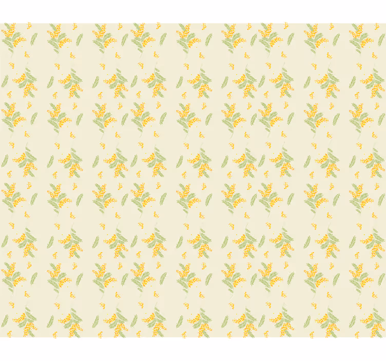 Papier peint chambre motif mimosa clair - TenStickers
