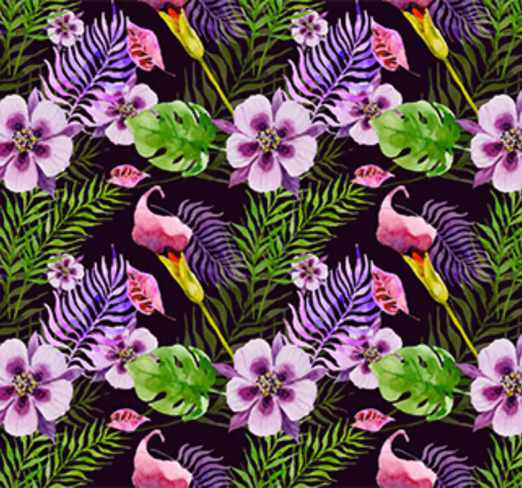 Papier peint ornemental vinyle ikea flore de la jungle - TenStickers
