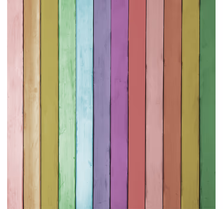 Papier peint ornemental en lattes de bois claires - TenStickers
