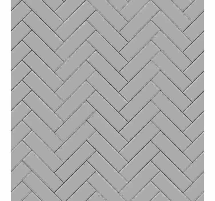 Papier peint ornemental carreaux en chevrons gris - TenStickers