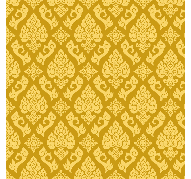Papier peint ornemental motif floral complexe - TenStickers