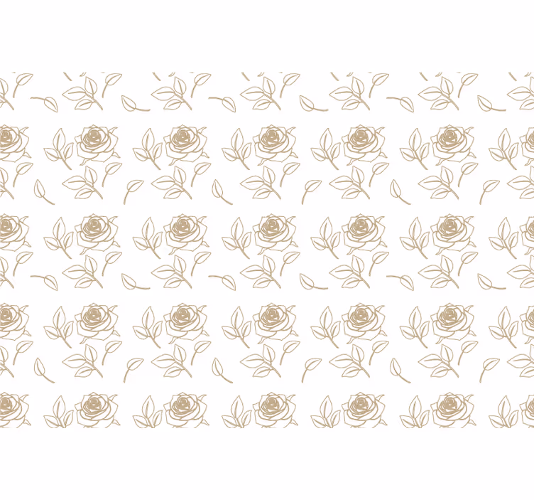 Papier peint ornemental motif rose élégant - TenStickers