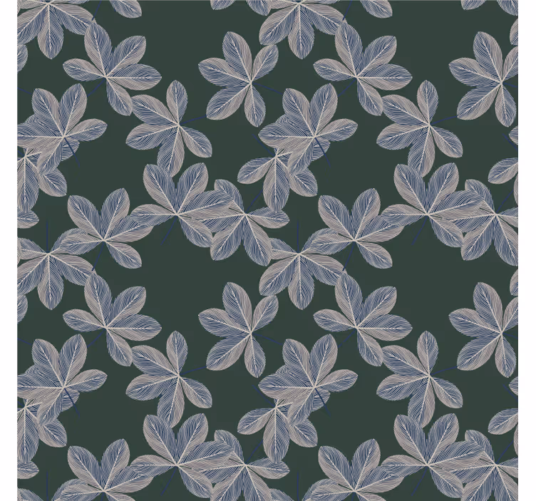Papier peint ornemental feuilles botaniques - TenStickers