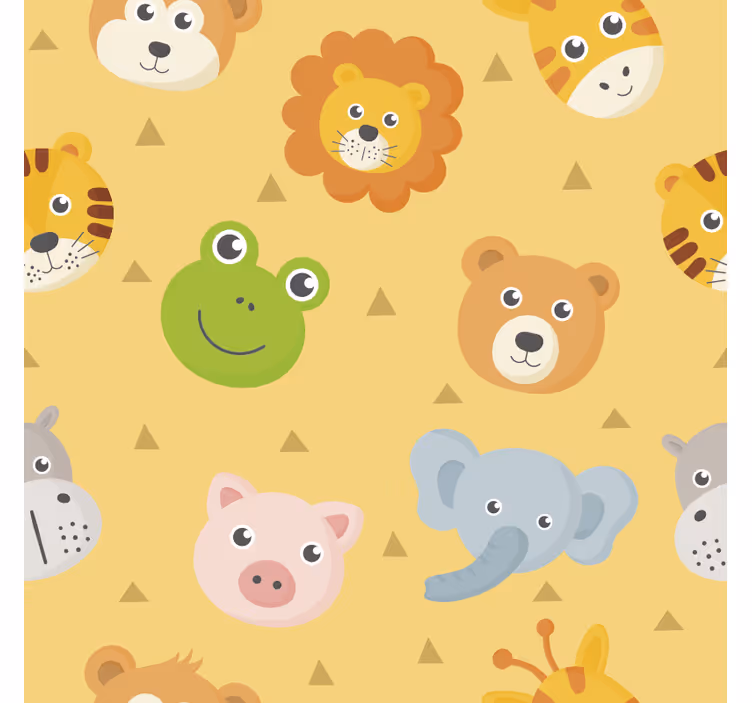Papier peint animaux aire de jeu colorée - TenStickers