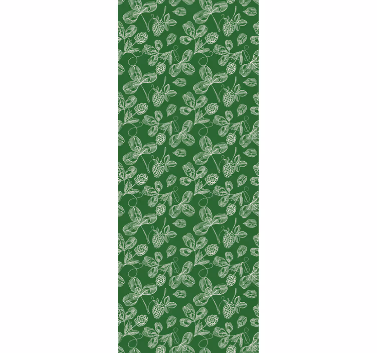 Papier peint chambre motif branche de magnolia vert - TenStickers