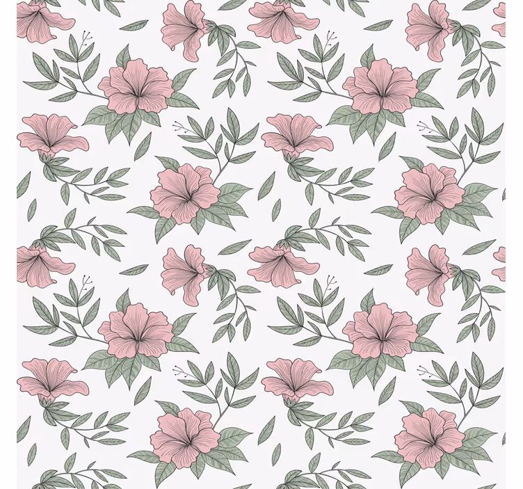 Papier peint chambre à motifs floraux - TenStickers