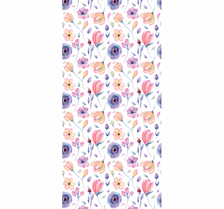 Papier peint chambre motif de fleurs épanouies - TenStickers