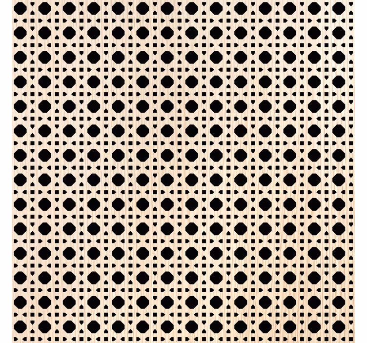 Papier peint motif cannage marron clair - TenStickers