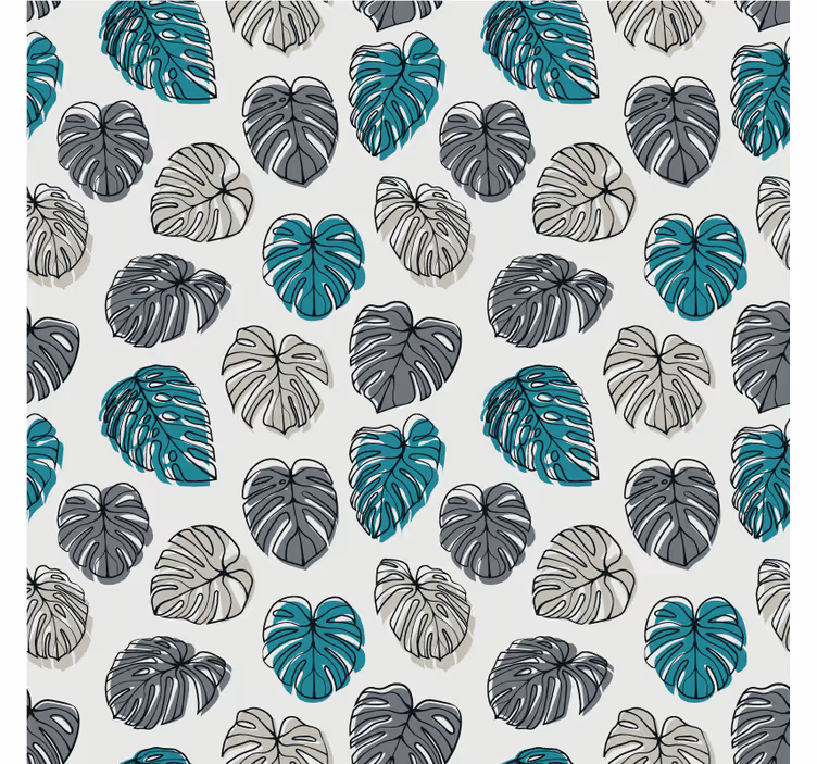 Papier peint chambre motif feuille de monstera - TenStickers