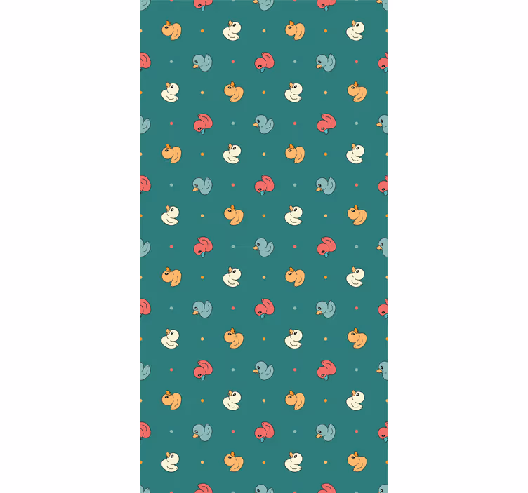 Papier peint animaux canards en caoutchouc multicolores - TenStickers