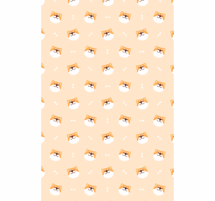 Papier peint animaux tête de chien mignonne cartoon - TenStickers
